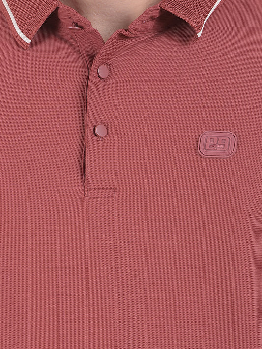 T-Shirt for Men | Breathable & Soft with Color Fastness Regular Fit Polo Neck Nylon Fabric Solid Pattern