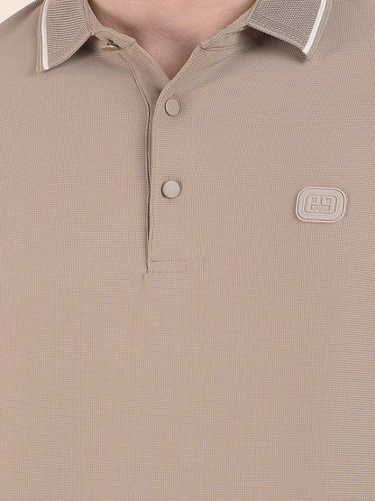T-Shirt for Men | Breathable & Soft with Color Fastness Regular Fit Polo Neck Nylon Fabric Solid Pattern