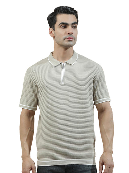 T-Shirt for Men | Breathable & Soft with Color Fastness Regular Fit Polo Neck Poly Cotton Fabric Solid Pattern