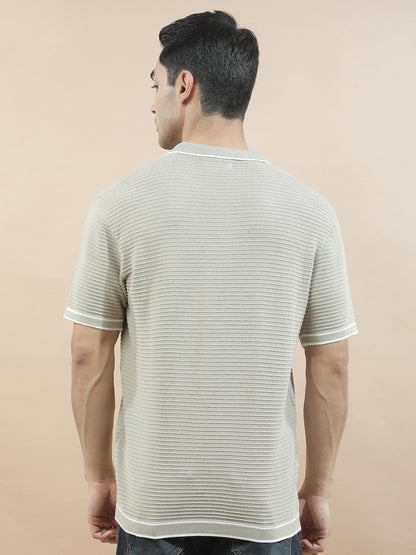 T-Shirt for Men | Breathable & Soft with Color Fastness Regular Fit Polo Neck Poly Cotton Fabric Solid Pattern