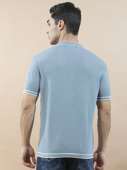 T-Shirt for Men | Breathable & Soft with Color Fastness Regular Fit Polo Neck Poly Cotton Fabric Solid Pattern