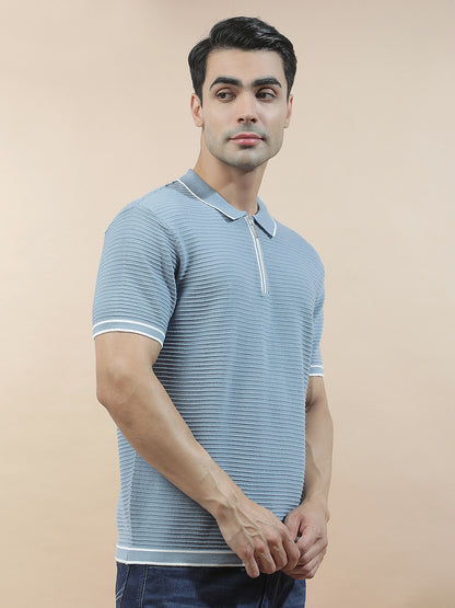 T-Shirt for Men | Breathable & Soft with Color Fastness Regular Fit Polo Neck Poly Cotton Fabric Solid Pattern