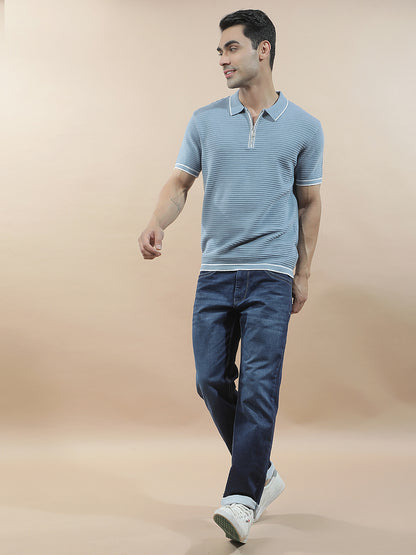 T-Shirt for Men | Breathable & Soft with Color Fastness Regular Fit Polo Neck Poly Cotton Fabric Solid Pattern