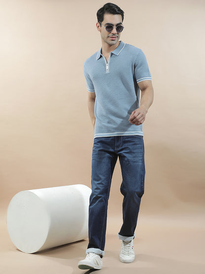 T-Shirt for Men | Breathable & Soft with Color Fastness Regular Fit Polo Neck Poly Cotton Fabric Solid Pattern
