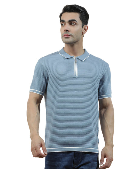 T-Shirt for Men | Breathable & Soft with Color Fastness Regular Fit Polo Neck Poly Cotton Fabric Solid Pattern