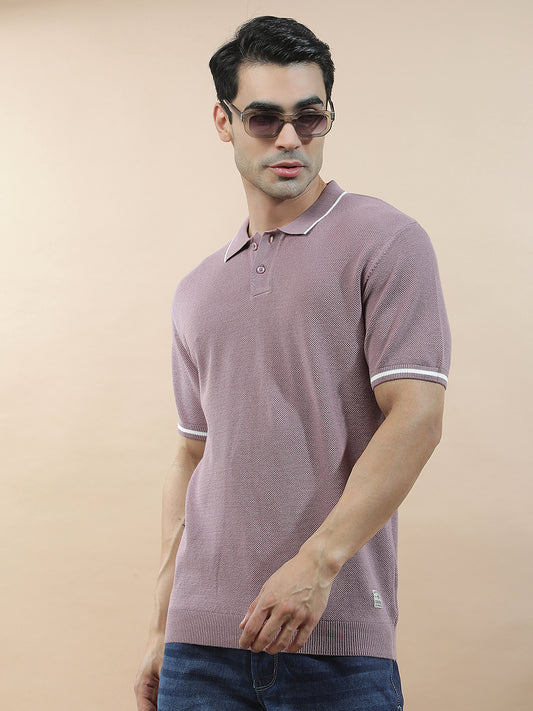 T-Shirt for Men | Breathable & Soft with Color Fastness Regular Fit Polo Neck Cotton Blend Fabric Solid Pattern