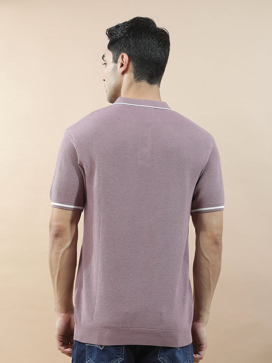 T-Shirt for Men | Breathable & Soft with Color Fastness Regular Fit Polo Neck Cotton Blend Fabric Solid Pattern