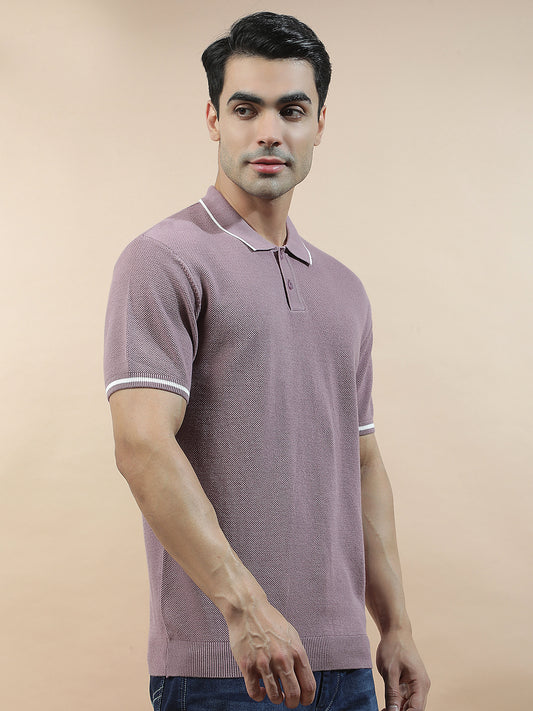 T-Shirt for Men | Breathable & Soft with Color Fastness Regular Fit Polo Neck Cotton Blend Fabric Solid Pattern