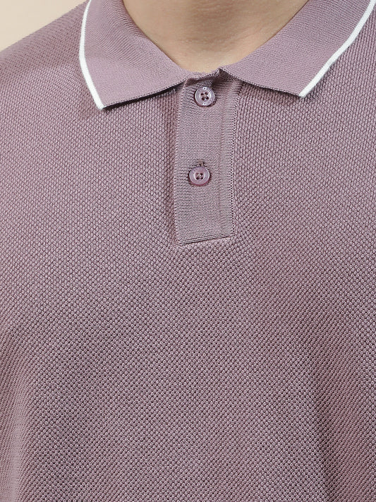 T-Shirt for Men | Breathable & Soft with Color Fastness Regular Fit Polo Neck Cotton Blend Fabric Solid Pattern