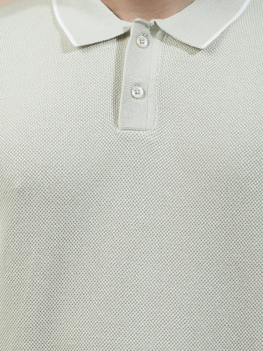 T-Shirt for Men | Breathable & Soft with Color Fastness Regular Fit Polo Neck Cotton Blend Fabric Solid Pattern