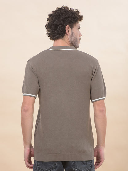 T-Shirt for Men | Breathable & Soft with Color Fastness Regular Fit Polo Neck Poly Cotton Fabric Cotton Blend Pattern