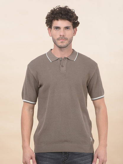 T-Shirt for Men | Breathable & Soft with Color Fastness Regular Fit Polo Neck Poly Cotton Fabric Cotton Blend Pattern