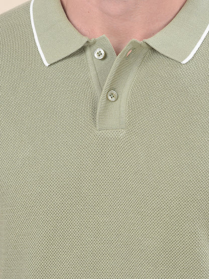 T-Shirt for Men | Breathable & Soft with Color Fastness Regular Fit Polo Neck Poly Cotton Fabric Cotton Blend Pattern