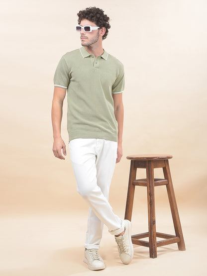 T-Shirt for Men | Breathable & Soft with Color Fastness Regular Fit Polo Neck Poly Cotton Fabric Cotton Blend Pattern