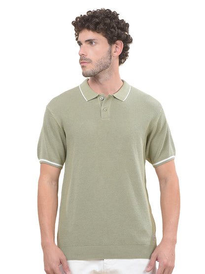 T-Shirt for Men | Breathable & Soft with Color Fastness Regular Fit Polo Neck Poly Cotton Fabric Cotton Blend Pattern