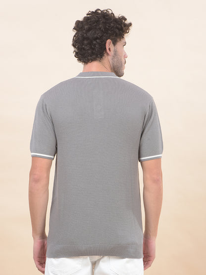 T-Shirt for Men | Breathable & Soft with Color Fastness Regular Fit Polo Neck Poly Cotton Fabric Cotton Blend Pattern