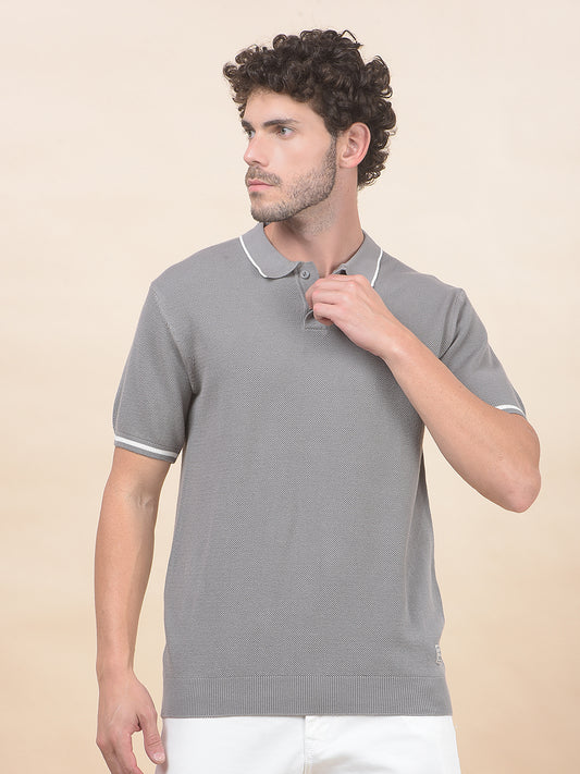 T-Shirt for Men | Breathable & Soft with Color Fastness Regular Fit Polo Neck Poly Cotton Fabric Cotton Blend Pattern