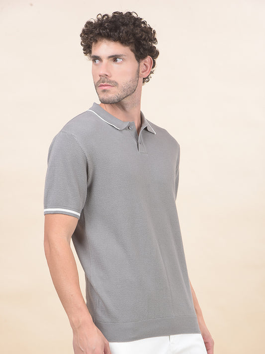 T-Shirt for Men | Breathable & Soft with Color Fastness Regular Fit Polo Neck Poly Cotton Fabric Cotton Blend Pattern