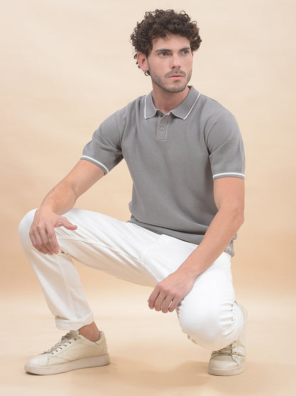 T-Shirt for Men | Breathable & Soft with Color Fastness Regular Fit Polo Neck Poly Cotton Fabric Cotton Blend Pattern