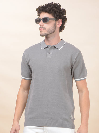 T-Shirt for Men | Breathable & Soft with Color Fastness Regular Fit Polo Neck Poly Cotton Fabric Cotton Blend Pattern
