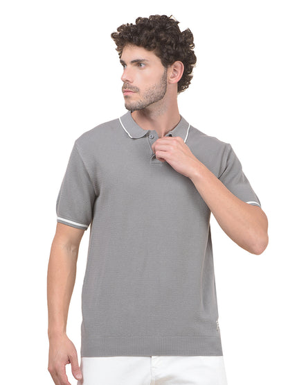 T-Shirt for Men | Breathable & Soft with Color Fastness Regular Fit Polo Neck Poly Cotton Fabric Cotton Blend Pattern