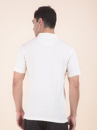 T-Shirt for Men | Breathable & Soft with Color Fastness Regular Fit Polo Neck Poly Cotton Fabric Printed Pattern