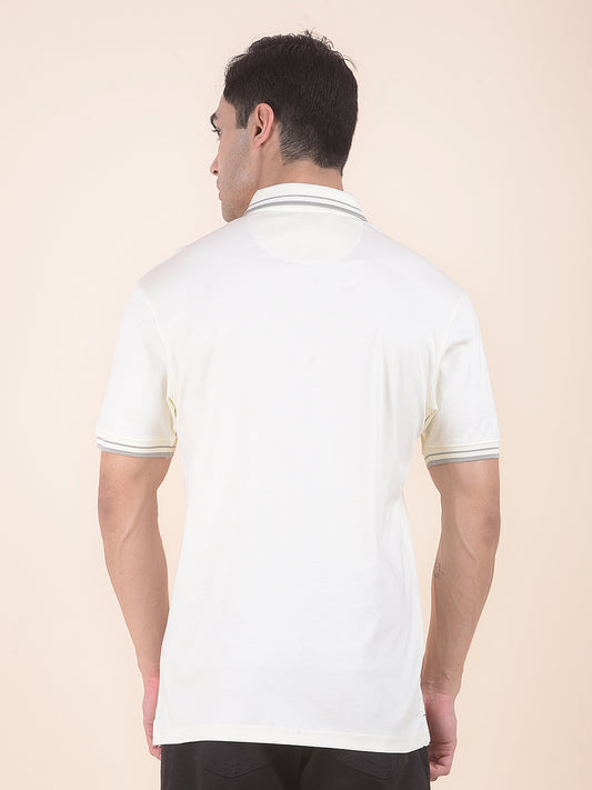 T-Shirt for Men | Breathable & Soft with Color Fastness Regular Fit Polo Neck Cotton Fabric Solid Pattern