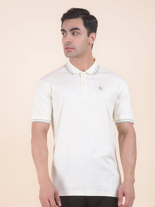T-Shirt for Men | Breathable & Soft with Color Fastness Regular Fit Polo Neck Cotton Fabric Solid Pattern