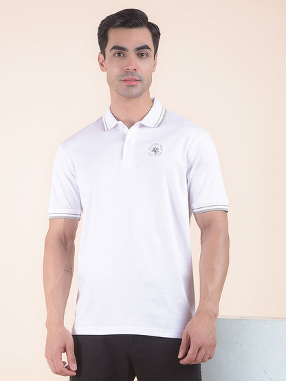 T-Shirt for Men | Breathable & Soft with Color Fastness Regular Fit Polo Neck Cotton Fabric Solid Pattern