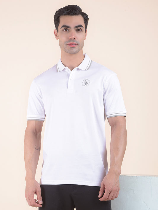 T-Shirt for Men | Breathable & Soft with Color Fastness Regular Fit Polo Neck Cotton Fabric Solid Pattern