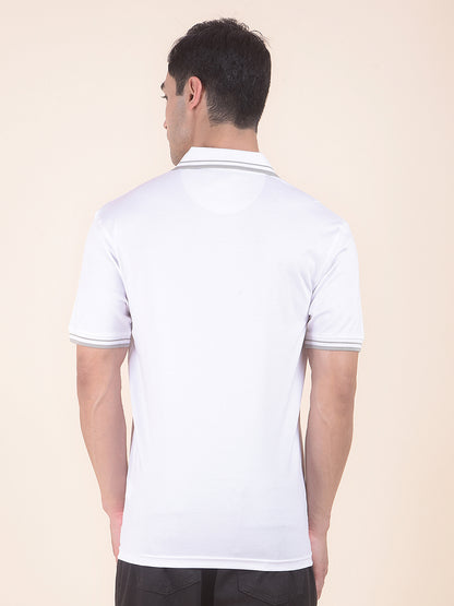 T-Shirt for Men | Breathable & Soft with Color Fastness Regular Fit Polo Neck Cotton Fabric Solid Pattern