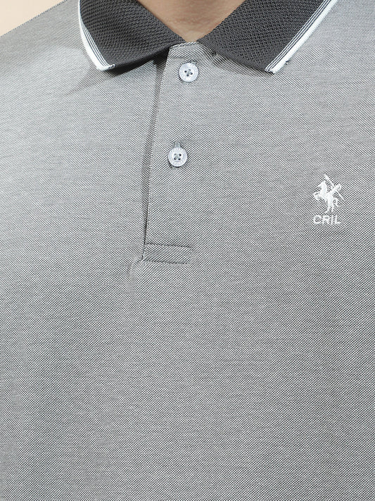 T-Shirt for Men | Breathable & Soft with Color Fastness Regular Fit Polo Neck Poly Cotton Fabric Solid Pattern