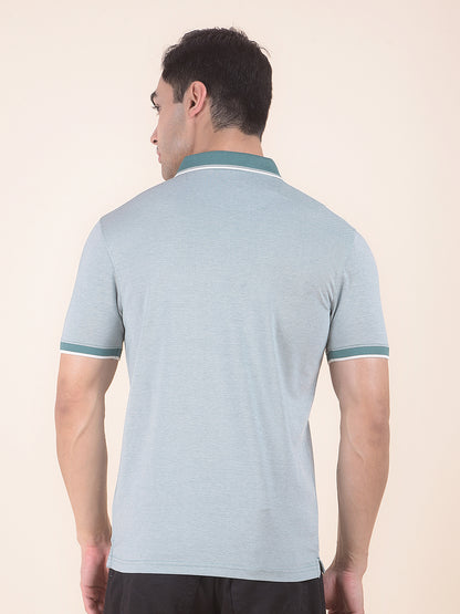T-Shirt for Men | Breathable & Soft with Color Fastness Regular Fit Polo Neck Poly Cotton Fabric Solid Pattern