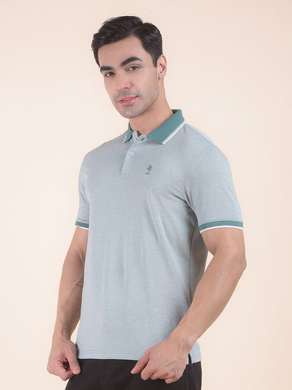 T-Shirt for Men | Breathable & Soft with Color Fastness Regular Fit Polo Neck Poly Cotton Fabric Solid Pattern