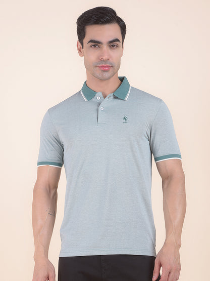 T-Shirt for Men | Breathable & Soft with Color Fastness Regular Fit Polo Neck Poly Cotton Fabric Solid Pattern