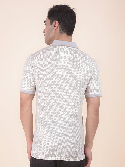 T-Shirt for Men | Breathable & Soft with Color Fastness Regular Fit Round Neck Poly Cotton Fabric Printed Pattern