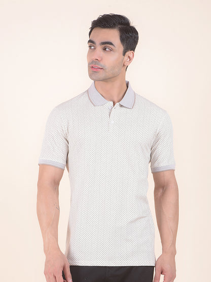 T-Shirt for Men | Breathable & Soft with Color Fastness Regular Fit Round Neck Poly Cotton Fabric Printed Pattern