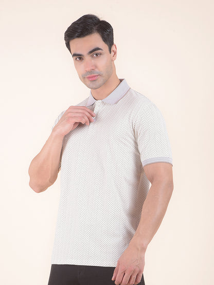 T-Shirt for Men | Breathable & Soft with Color Fastness Regular Fit Round Neck Poly Cotton Fabric Printed Pattern