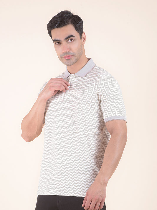 T-Shirt for Men | Breathable & Soft with Color Fastness Regular Fit Round Neck Poly Cotton Fabric Printed Pattern