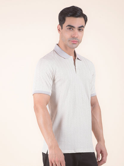 T-Shirt for Men | Breathable & Soft with Color Fastness Regular Fit Round Neck Poly Cotton Fabric Printed Pattern