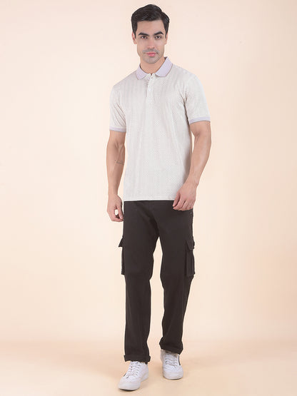 T-Shirt for Men | Breathable & Soft with Color Fastness Regular Fit Round Neck Poly Cotton Fabric Printed Pattern