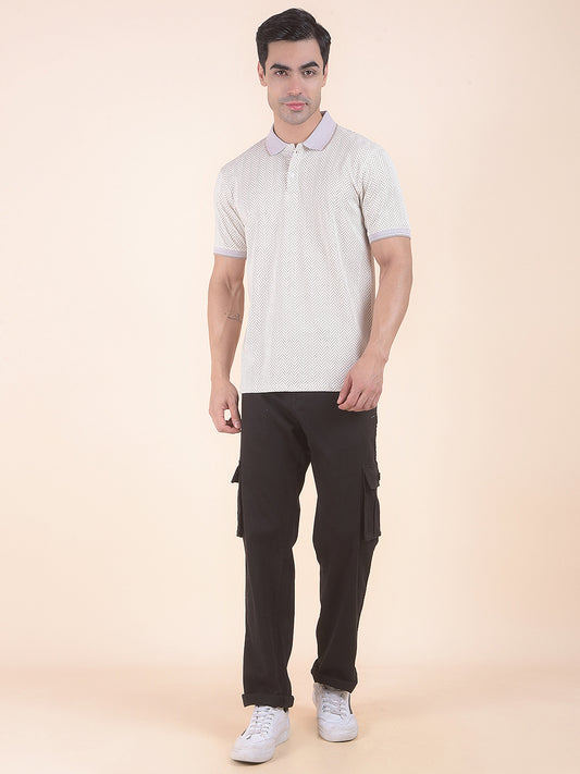 T-Shirt for Men | Breathable & Soft with Color Fastness Regular Fit Round Neck Poly Cotton Fabric Printed Pattern