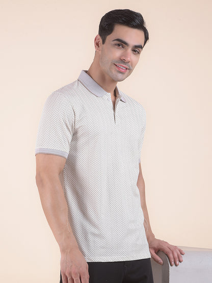 T-Shirt for Men | Breathable & Soft with Color Fastness Regular Fit Round Neck Poly Cotton Fabric Printed Pattern