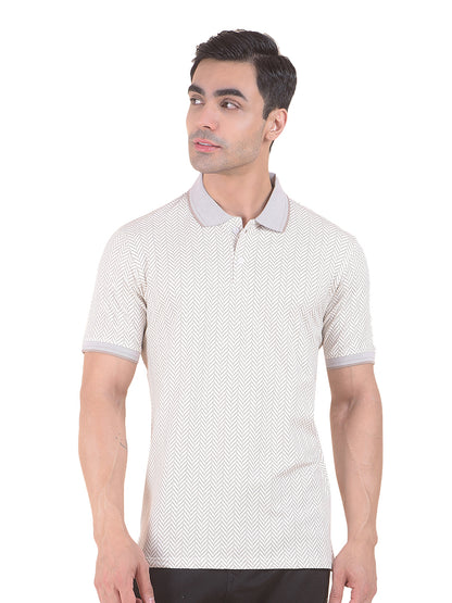 T-Shirt for Men | Breathable & Soft with Color Fastness Regular Fit Round Neck Poly Cotton Fabric Printed Pattern