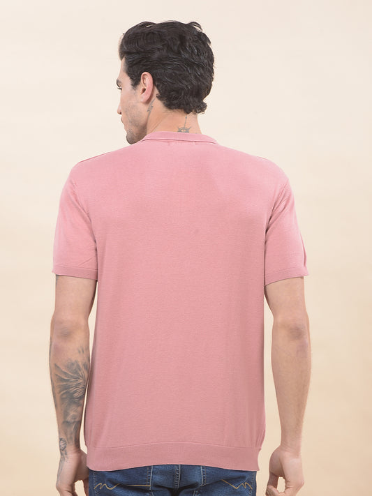 T-Shirt for Men | Breathable & Soft with Color Fastness Regular Fit Polo Neck Cotton Blend Fabric Striped Pattern