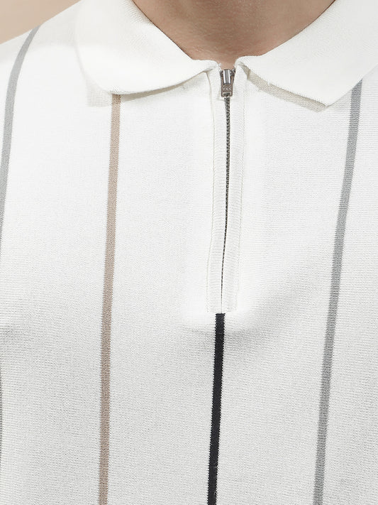 T-Shirt for Men | Breathable & Soft with Color Fastness Regular Fit Polo Neck Cotton Blend Fabric Solid Pattern