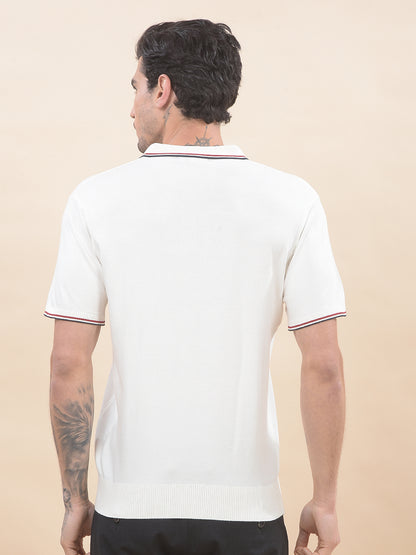 T-Shirt for Men | Breathable & Soft with Color Fastness Regular Fit Polo Neck Poly Cotton Fabric Cotton Blend Pattern
