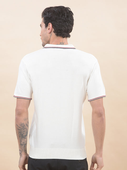 T-Shirt for Men | Breathable & Soft with Color Fastness Regular Fit Polo Neck Poly Cotton Fabric Cotton Blend Pattern