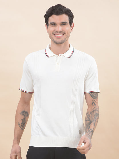 T-Shirt for Men | Breathable & Soft with Color Fastness Regular Fit Polo Neck Poly Cotton Fabric Cotton Blend Pattern