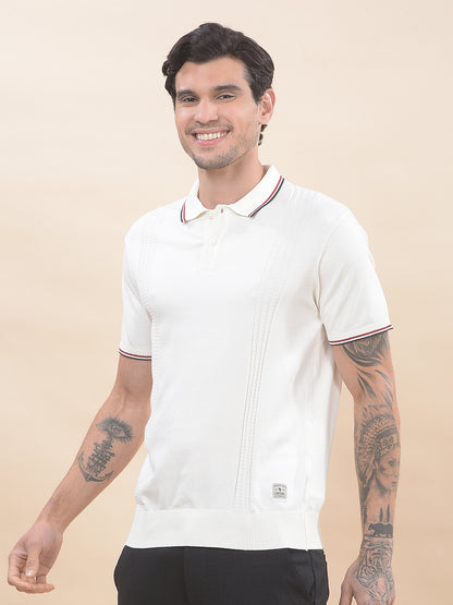 T-Shirt for Men | Breathable & Soft with Color Fastness Regular Fit Polo Neck Poly Cotton Fabric Cotton Blend Pattern